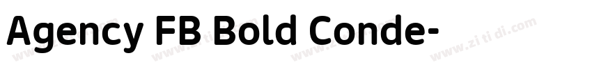 Agency FB Bold Conde字体转换
